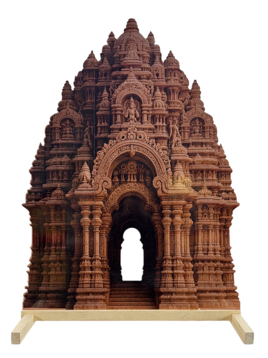 Temple Style 3D Durga Pujo ,navratri,Diwali Backdrop | Foldable Rajadhiraj-Inspired Mandap Decor