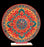 Round Ganpati Mandap with Stand – 18 Inch | Mandala & Peacock Theme + Jharokha Shape Option