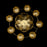 Decorative Round Gold Polish Decorative Urli Bowl Candle Holder for Home Decor,Mandir Decor,Diwali Decor, Floating Flowers,Candles Diya holder, Office,Table Decor, Entrance Decoration Item (Golden)