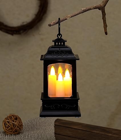6 PCS Acrylic Antique Hurricane LED Lantern Lamp and Wall Hanging Led Candle