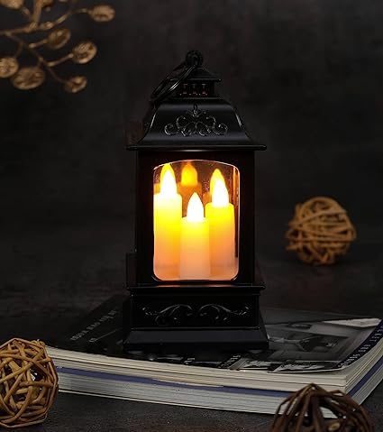 6 PCS Acrylic Antique Hurricane LED Lantern Lamp and Wall Hanging Led Candle
