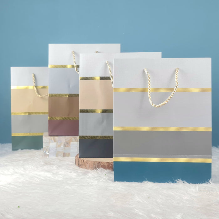 10 Pcs Paper Bag Goodie Bags With Handle Gift Paper bag, gift For Valentine Gifting, marriage Return Gifts, Birthday, Wedding, Party, Season's Greetings (Random Colour)