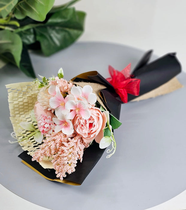 Ready to use Bouquet Artificial Flower White BabysBreath & Sunflower Gypsy Wrapped for Best Wishes,Gifting,Housewarming,Wedding,Office,Welcoming, Surprice,Gift for her/him Birthday,Anniversary