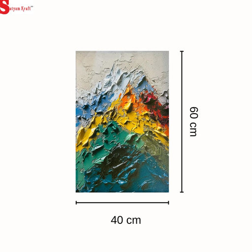 1 Piece square Mountain abstract wall art hanging Canvas Frame for home decor,Living Room, bedroom, Painting Set for medium size wall decor.