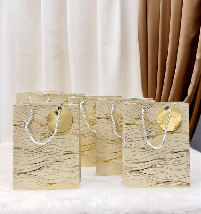 8 pcs Big Size Paper Bag With Handle 32 x 26 x 12 cm Gift Paper bag, Carry Bags, gift bag, gift for Birthday, gift for Festivals, Season's Greetings and other Events(Pack of 8)