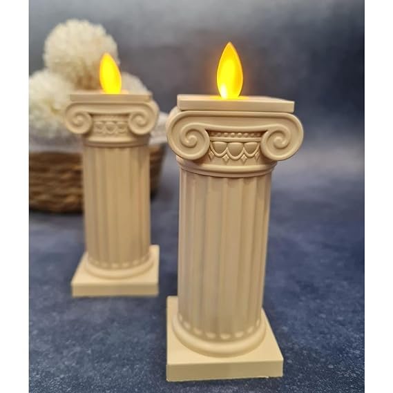 Flameless and Smokeless Decorative Pillar Design Acrylic led Candle