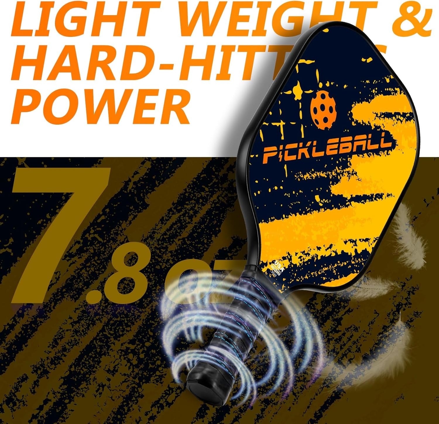 1 Pickleball Paddle Set (Only 2 Racquets)-Durable Surface with Cushion ...