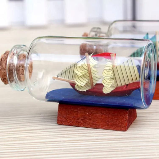 SATYAM KRAFT 3 Pcs Mini Ship in Bottle Showpiece for Home Decoration, Perfect for Living Room, Eye Catching, Classic Gift Item, Office Desk Decor.(Small,4 cm)(Pack of 3)
