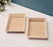 1 Set (2 Pcs) MDF Rectangle Trousseau Pinewood Attractive Decorative Art Tray for Home Decor, Saree, Clothes Packaging for Gifting in Hampers, DIY Craft.