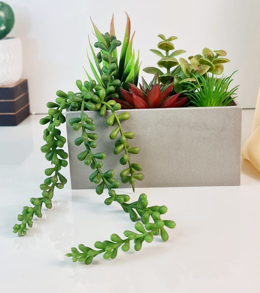 1 Pc Artificial Succulent Plant Artificial Exquisite Faux Plant to Add Charm to Your Home Decor, Garden, showpiece, Table Top, Balcony, Perfect for Gifting, Elegant Shelf, and Office Desk