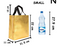 Small Size Non Woven Fabric Bag With Handle 21.5 x 22 cm Gift Paper bag, Carry Bags, gift bag, gift for Birthday, gift for Festivals, Season's Greetings and other Events(Gold)