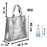 12 pcs Big Size Non Woven Fabric Bag With Handle 45.5 x 40 cm Gift Paper bag, Carry Bags, gift bag, gift for Birthday, gift for Festivals, Season's Greetings and other Events(Silver)(Pack of 12)