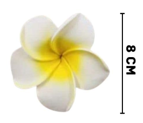 Artificial Big Fake Foam Hawaii Beach Water Floating Flowers for Decoration, Pooja Thali. Festival & Events, Home, Table, Bedroom, Pooja Room, DIY Craft (White)