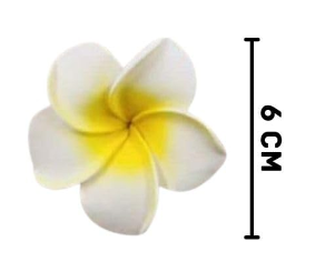 Artificial Big Fake Foam Hawaii Beach Water Floating Flowers for Decoration, Pooja Thali. Festival & Events, Home, Table, Bedroom, Pooja Room, DIY Craft (White)
