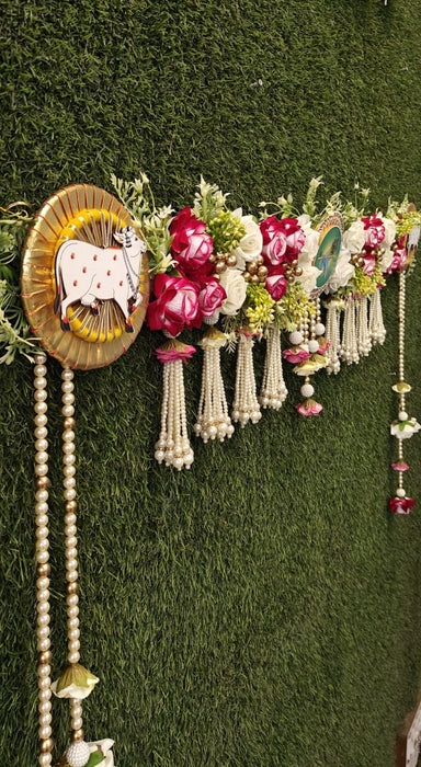 (DESIGN 2) SATYAM KRAFT 1 pcs Handmade Bandarwal Toran colourful hanging for decorating your home, Hall, backdrop, Entrance Main door decor for New Year, Inauguration Wedding, Diwali, Navratri, Festival.