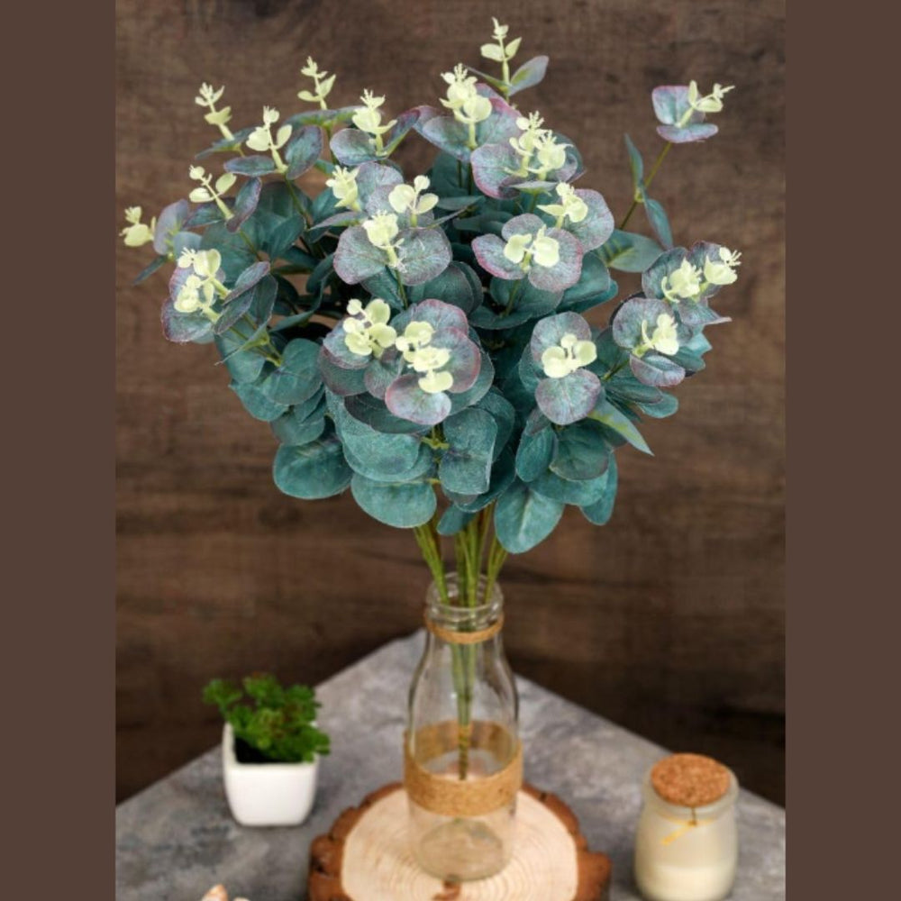 3 Pieces of Artificial Eucalyptus Gingko Sticks - Home Decor Plants- Flower Decorative Leaves for Living Room, Valentine's Day Decoration Items (Pack of 3) (No Vase)