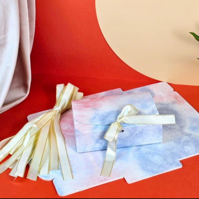 Decorative Paper Folding with Ribbon Storage Box for Return Gift, Birthday, Gift Boxes with Ribbon, Perfect for Packing Chocolate, Gifting