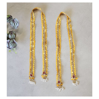 6 Pcs Traditional Indian Wedding Barati Welcome-swagat Mala/khesh/har with moti for welcome baraties-Guests in marriage shadi function ceremony & other occations