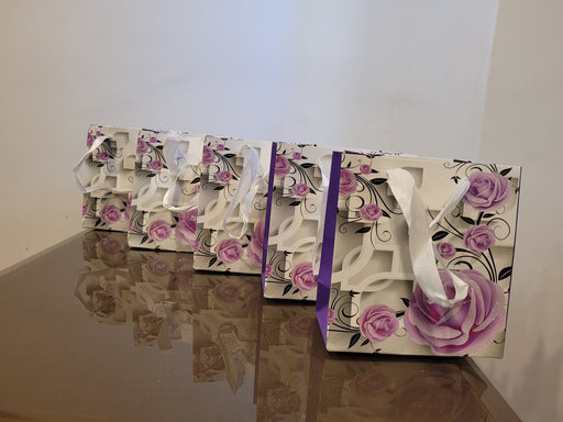 Small Size Paper Bag With Handle 14 x 15 cm Gift Paper bag, Carry Bags, gift bag, gift for Birthday, gift for Festivals, Season's Greetings and other Events(Purple)