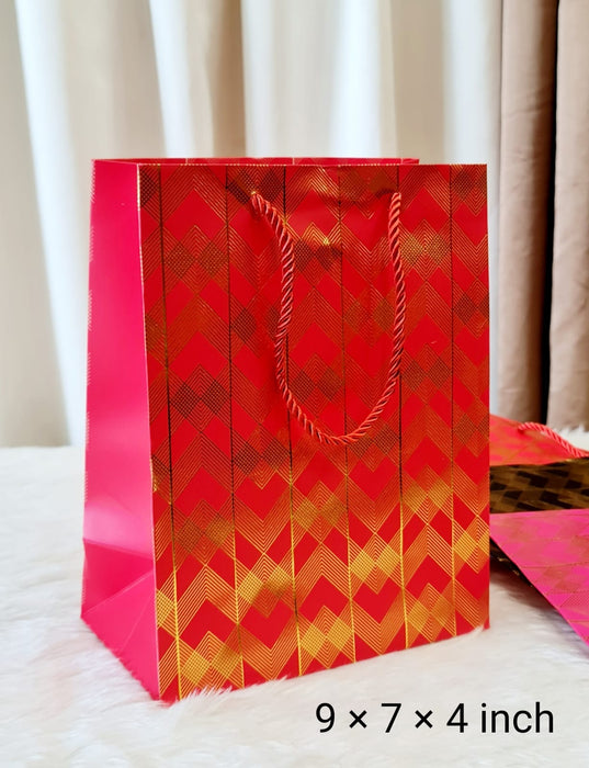 Small Paper Bag Goodie Bags With Handle Gift Paper bag, Carry Bags, gift For Valentine Gifting, marriage Return Gifts, Birthday, Wedding, Party, Season's Greetings(Mix Color)(Small)