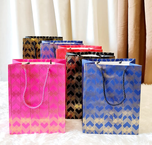 Small Paper Bag Goodie Bags With Handle Gift Paper bag, Carry Bags, gift For Valentine Gifting, marriage Return Gifts, Birthday, Wedding, Party, Season's Greetings(Mix Color)(Small)