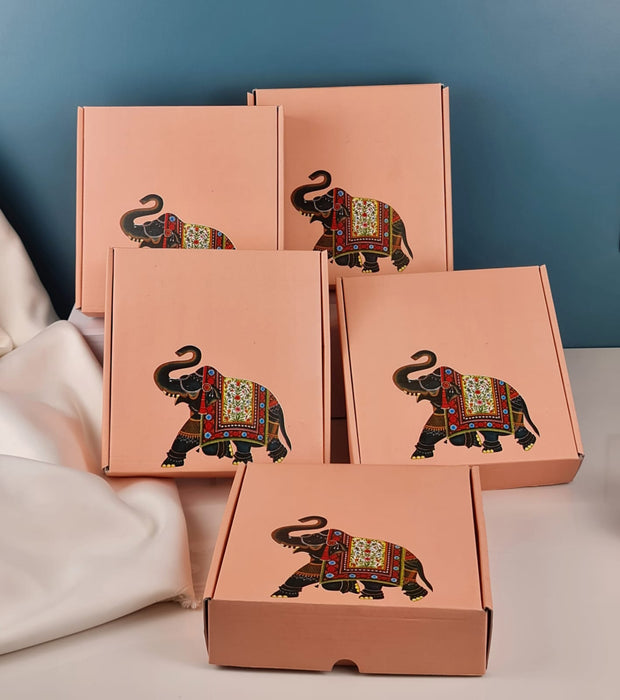 6 Pcs (8x 8 x 2 inch) Multipurpose Decorative Folding Paper Cardboard Box DIY Box for Gift Hamper,Wedding gifing.