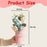 3 Pcs Handmade Crochet Flower Bouquets – Artificial Cotton Yarn Flowers for Home & Gifting