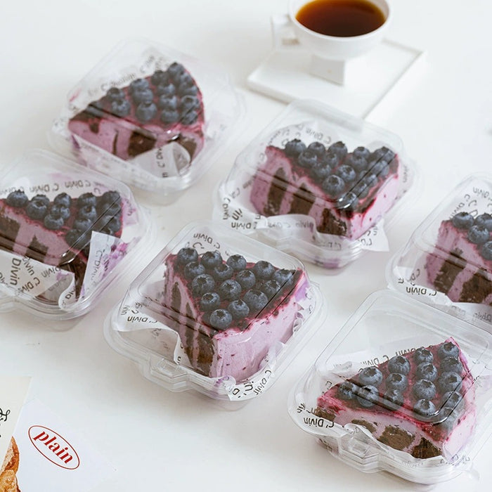 Premium Transparent  Box (10.5x10.5x8 cm ) | Transparent Dessert Packaging Box for Tiramisu, Burger ,Bento Cakes & Bakery Items