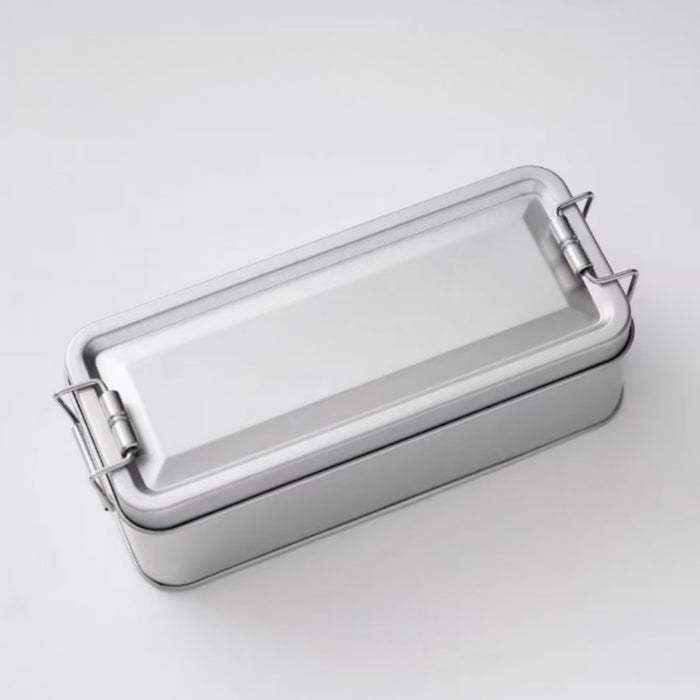 Premium Tin Material Packing Box (15×6×6 cm) | Food Container for Fruits,Desserts, Snacks, Gifting ,Tiffin, Picnic & Travel ( Not For Liquids )