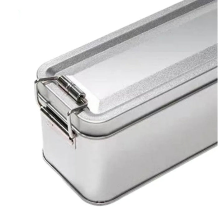 Premium Tin Material Packing Box (15×6×6 cm) | Food Container for Fruits,Desserts, Snacks, Gifting ,Tiffin, Picnic & Travel ( Not For Liquids )