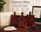 Luxury Floral Gift Box with Handle & Bow | Premium Wedding Return Gift Packaging Box (Maroon & White)