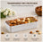Transparent Dessert Packaging Box with Lid | White Base Plastic Cake Box for Brownies, Pastries & Bento Cakes (13×6×6 cm)