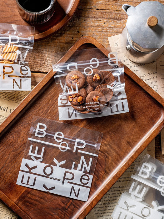 Multi Print Transparent Zip Lock Pouch  (Asthetic Designs) | 13 x 13 cm | Reusable Plastic Packaging for Cookies, Chocolates & Dry Snacks