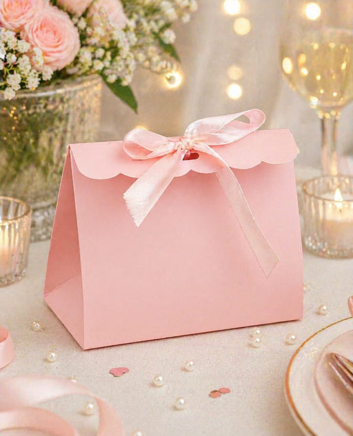 Premium Folding Gift Box with Handle | Decorative Hamper Box for Chocolates, Cakes & Return Gifts | Available in 5 Colors