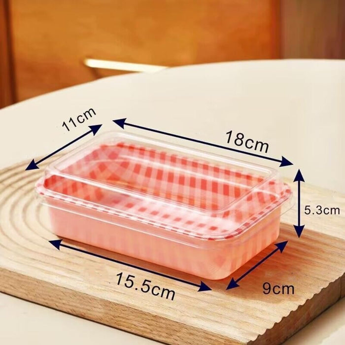 Rectangle Food Container with Transparent Lid | Dry Fruit, Chocolate & Snack Storage Box | Food Grade Reusable Container | Available in Multiple Colors (Copy)