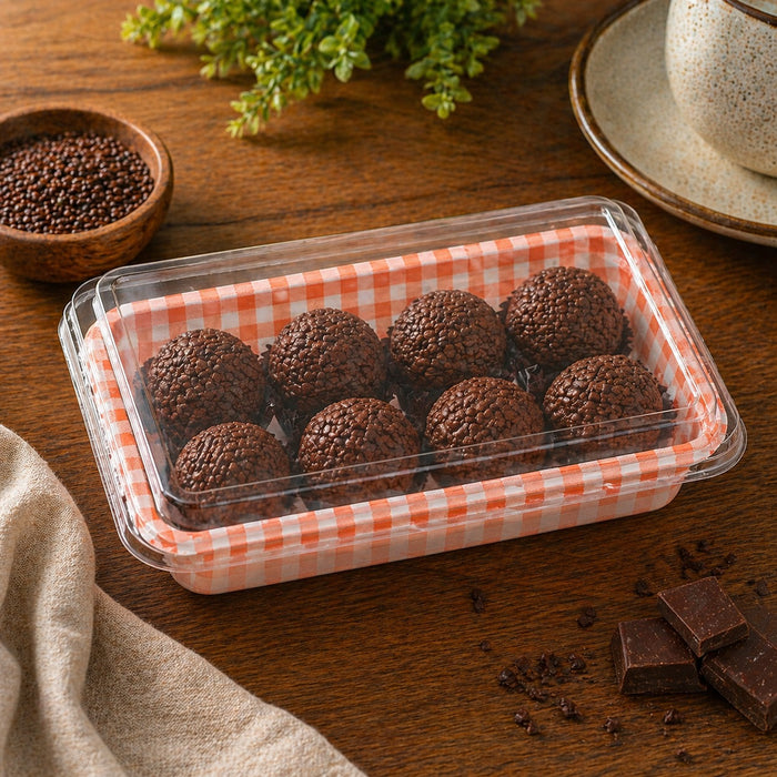 Rectangle Food Container with Transparent Lid | Dry Fruit, Chocolate & Snack Storage Box | Food Grade Reusable Container | Available in Multiple Colors (Copy)