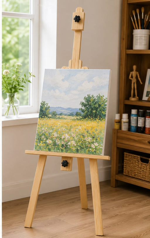 Adjustable Wooden Easel Stand – Artist Display Stand for Canvas, Painting & Wedding Boards