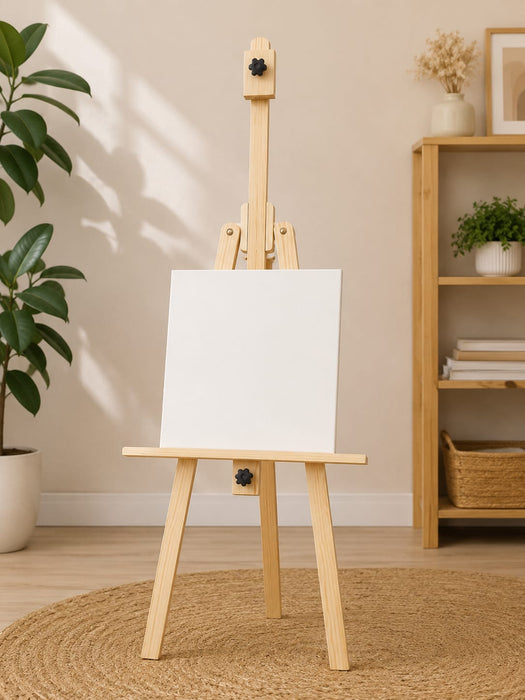 Adjustable Wooden Easel Stand – Artist Display Stand for Canvas, Painting & Wedding Boards