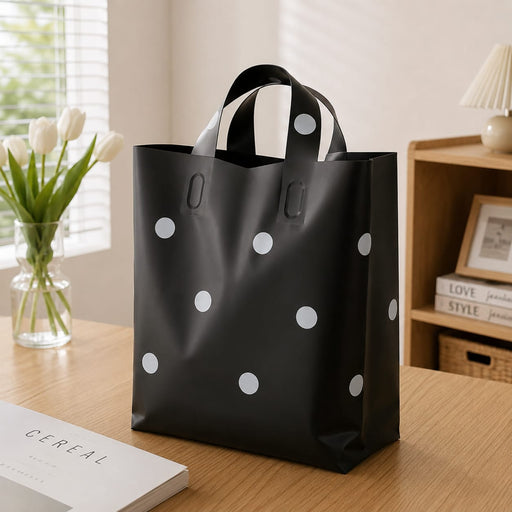 Polka Dot Plastic Gift Bag – Reusable Carry Bag for Gifts, Hampers & Return Favors