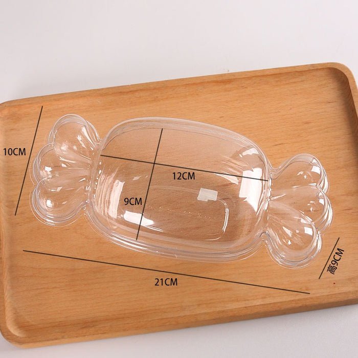 Transparent Candy Shape Plastic Storage Box | Clear Gift Packaging Container for Chocolates, Cookies & Treats