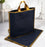 Premium Plastic Gift Carry Bag with Handle – Black, White & Green | 35×25×10 cm