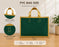Premium Plastic Gift Carry Bag with Handle – Black, White & Green | 35×25×10 cm