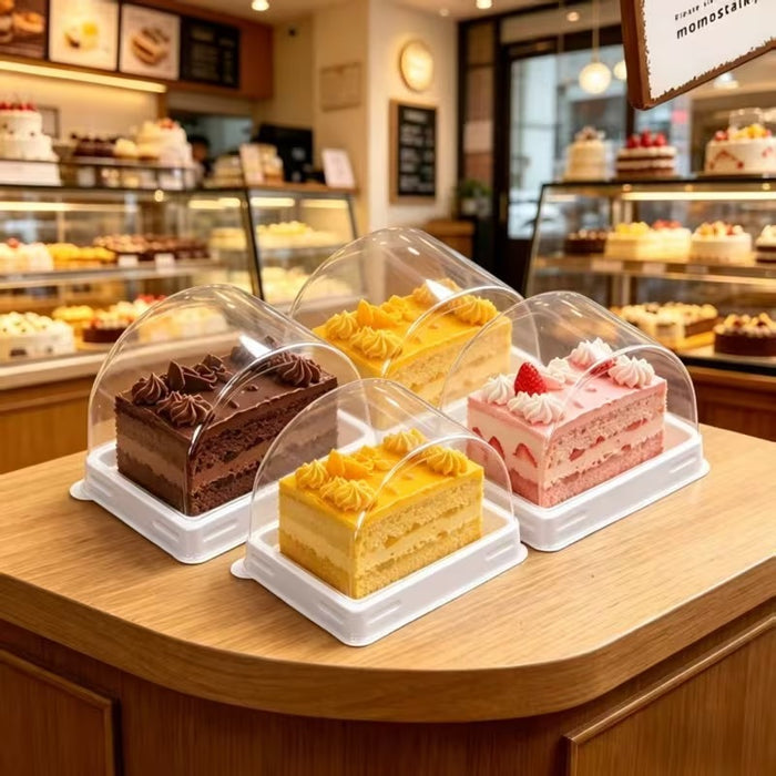 Mini Dome Shape Plastic Storage Box | Transparent Candy, Chocolate & Gift Packaging Container (White & Black Available)