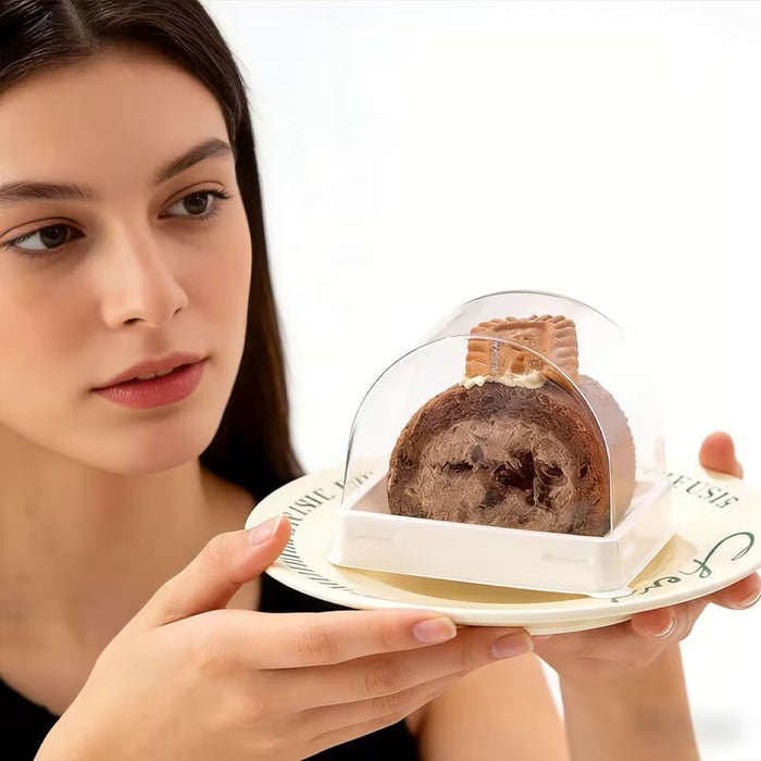 Mini Dome Shape Plastic Storage Box | Transparent Candy, Chocolate & Gift Packaging Container (White & Black Available)