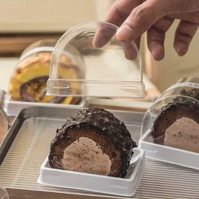 Mini Dome Shape Plastic Storage Box | Transparent Candy, Chocolate & Gift Packaging Container (White & Black Available)