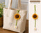 2 Pcs Artificial Sunflower Crochet Hanging Ornament for Home Decor | Handmade Sunflower Car Mirror Hanging Accessory | Crochet Flower Car Dashboard Decoration | Home, Window, Door