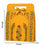 ( Big Size )Yellow Rajwadi Gift Hamper Box with Ribbon | 30 × 15 × 36 cm | 230 GSM Cardboard | Golden Foil Finish | Dry Fruits, Chocolates & Festive Gift Packaging
