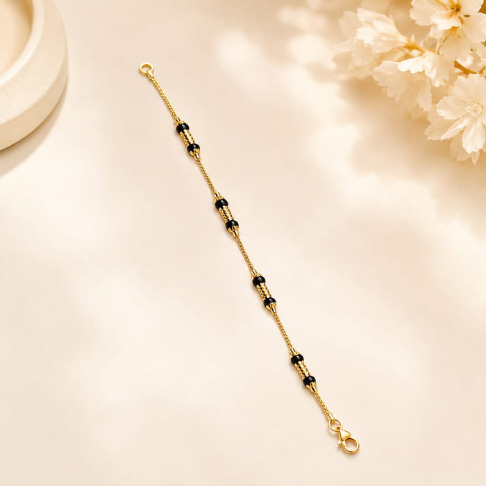 Elegant Gold Pearl Layered Bracelet Rakhi for Women | Adjustable Lumba Rakhi Bhabhi Rakhi Bracelet