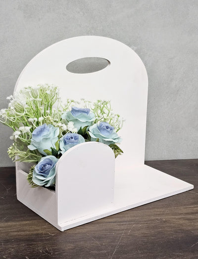 2 Pcs Wooden Cake Display Stand with Handle | Dessert Stand for Birthday, Baby Shower, Wedding | Cake Base for Serving Muffins, Pastries, Cupcakes