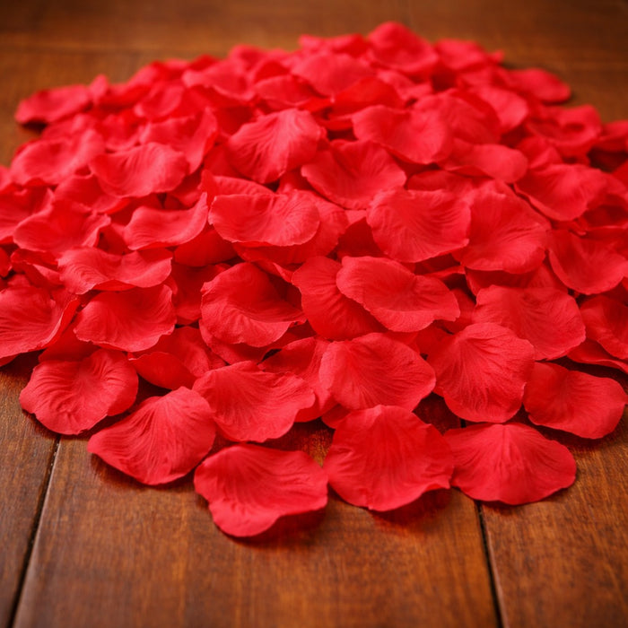 Artificial Rose Petals for Decoration Perfect for Her Him Valentine’s Day Romantic Decor for Wedding Anniversary New Year Candle Light Dinner Bedroom Table Party Decor.